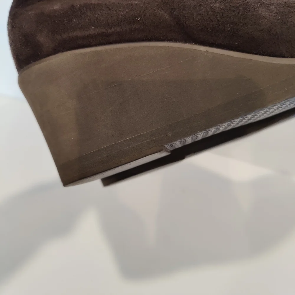 Andre Assous Suede Slip-on Wedge Shoes